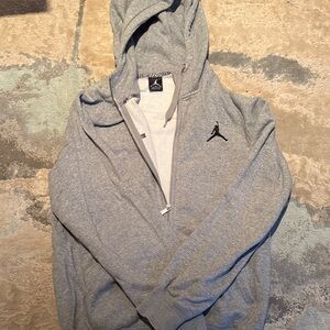 Jordan Gray Zip-Up Men's Sweater